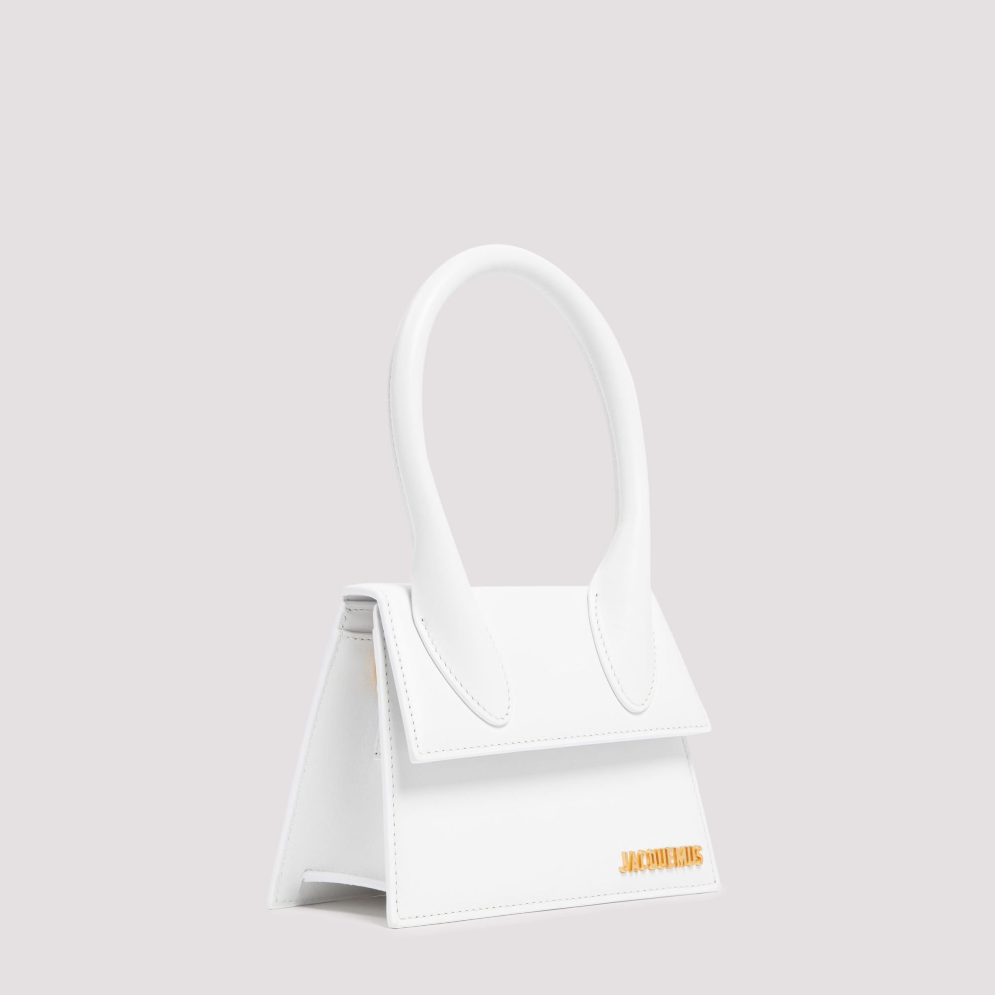 JACQUEMUS  Borsa A Spalla Bianca In Pelle Le Chiquito Media Di Jacquemus