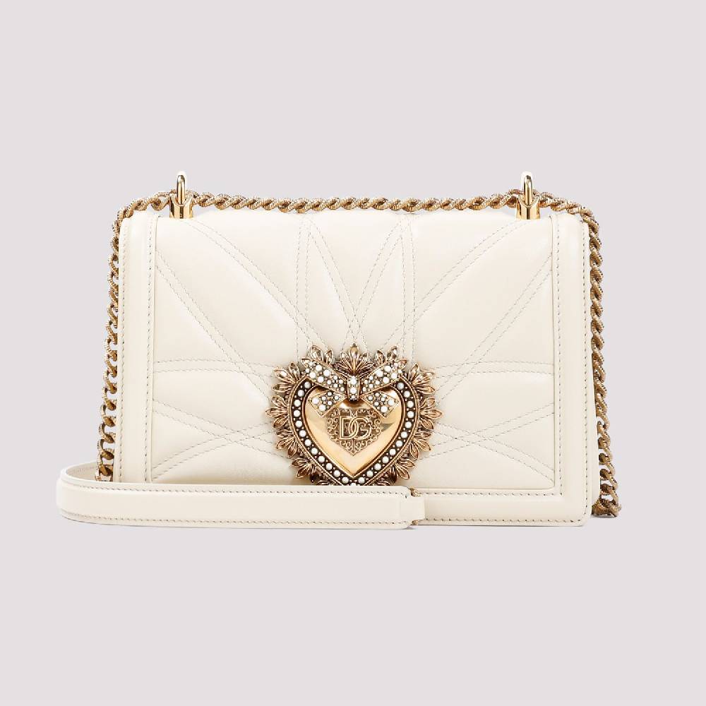 DOLCE & GABBANA  Borsa A Spalla Devotion Dolce & Gabbana In Pelle Color Nude