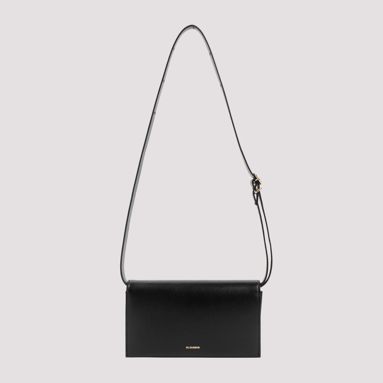 JIL SANDER  Borsa Da Donna Jil Sander In Pelle Di Vitello Nera Con Fibbia