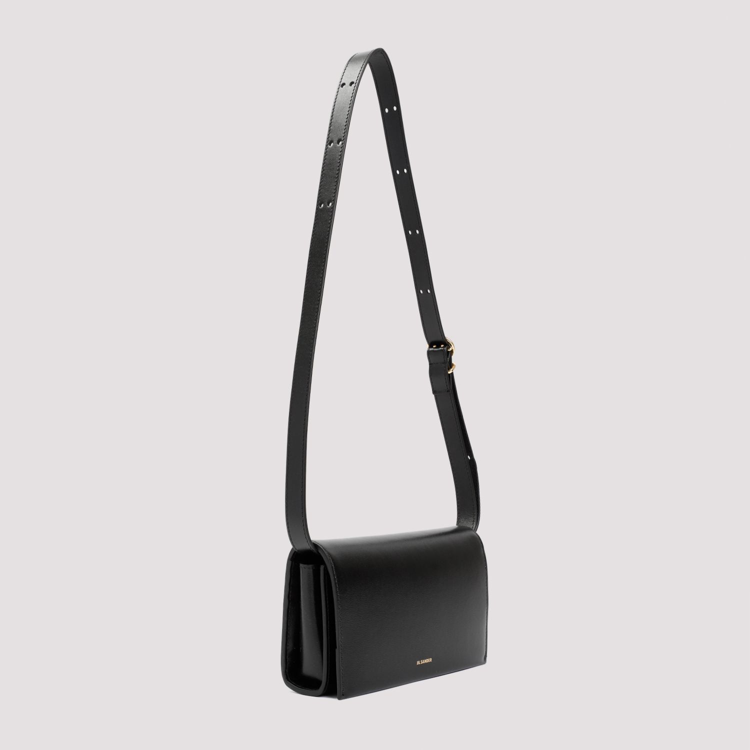 JIL SANDER  Borsa Da Donna Jil Sander In Pelle Di Vitello Nera Con Fibbia