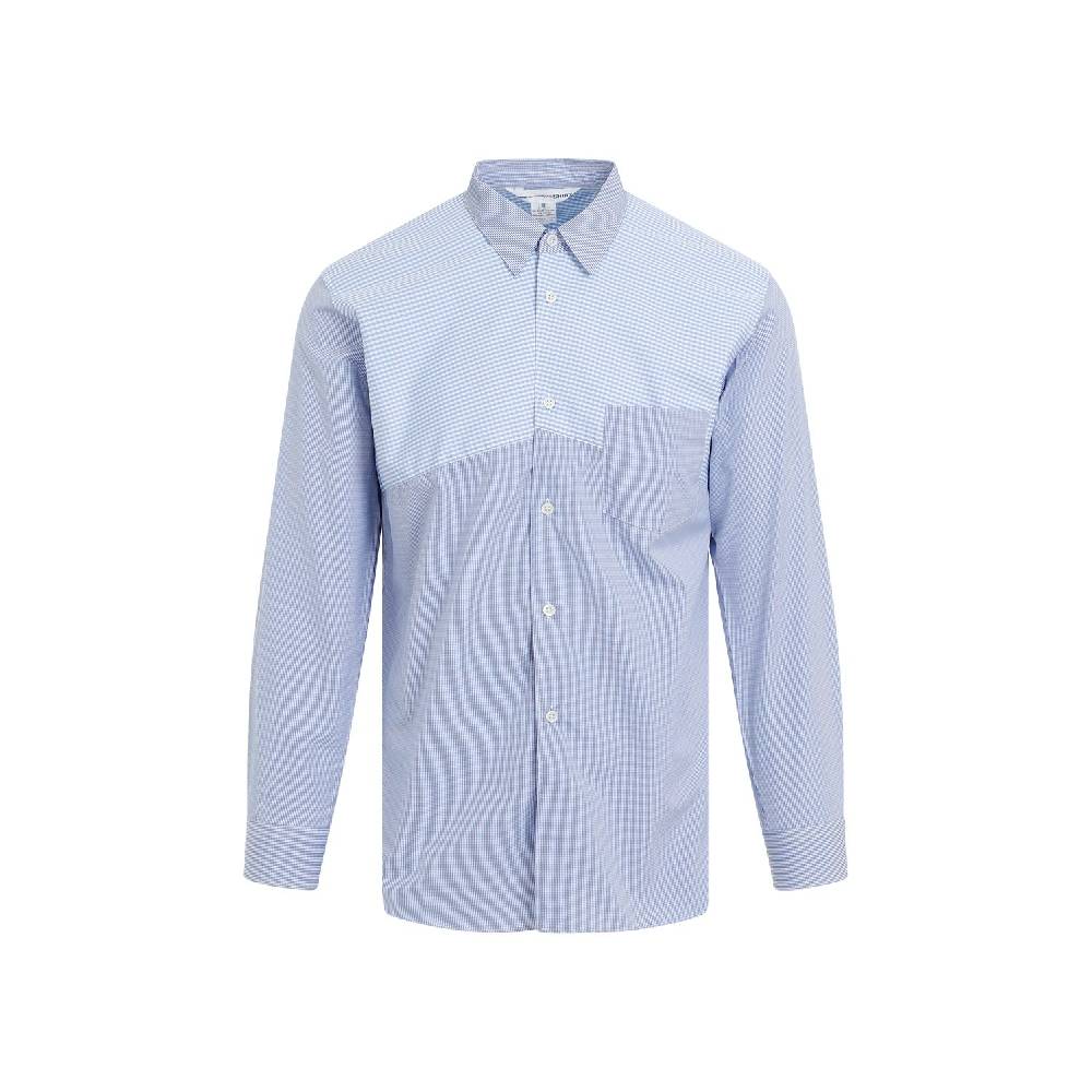 COMME DES GARÇONS SHIRT  Camicia a Righe Blu Cotone Comme Des Garçons Uomo