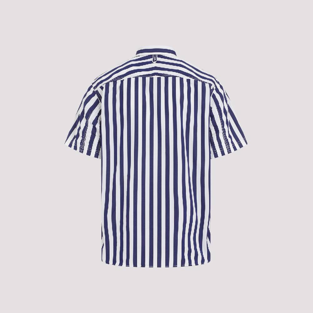 JUNYA WATANABE  Camicia A Righe Cotone Junya Watanabe - Bianco/Marina