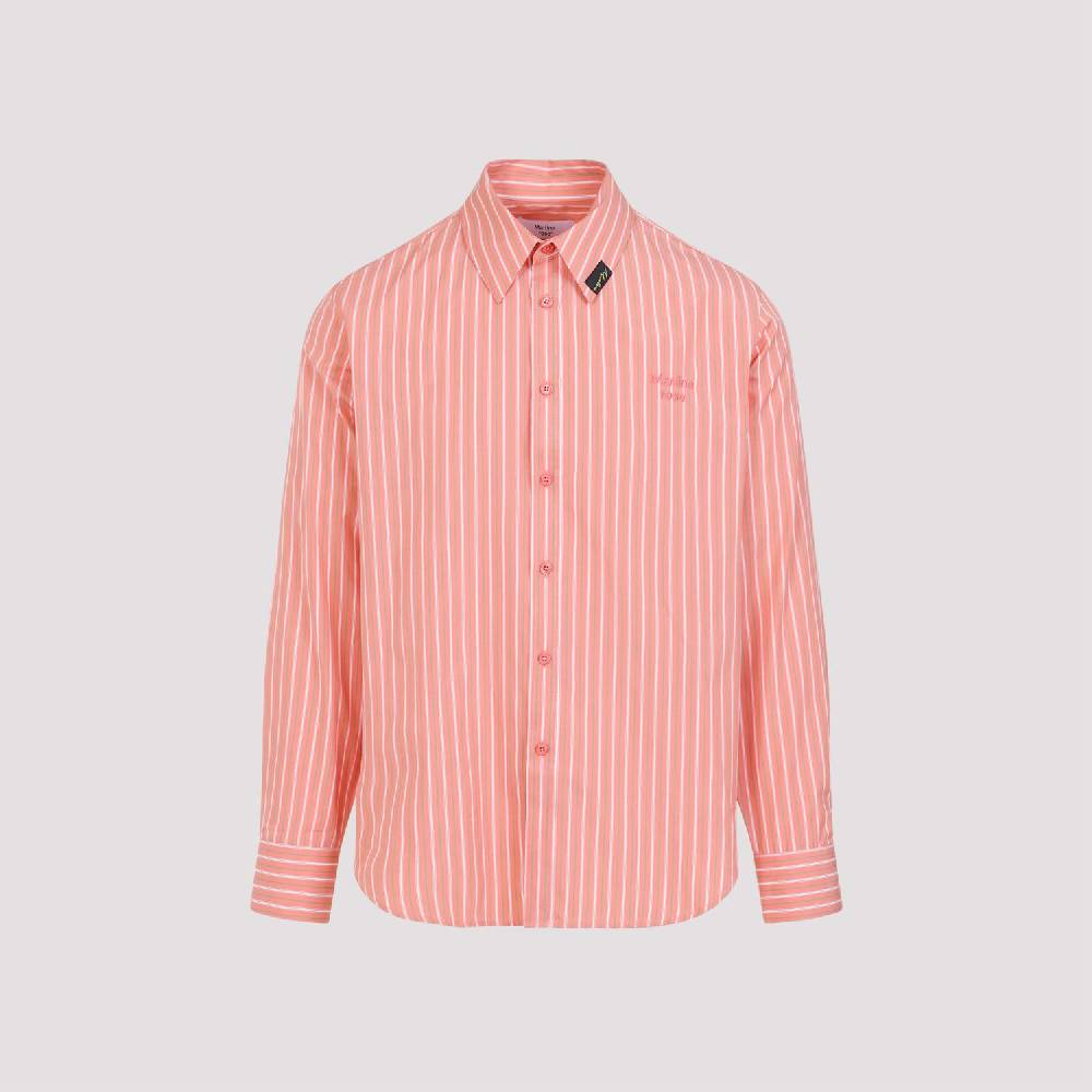 MARTINE ROSE  Camicia A Righe Giallo & Arancio In Cotone Per Uomo Di Martine Rose