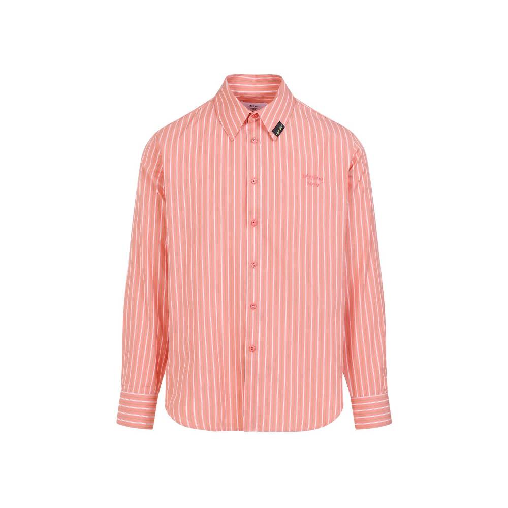 MARTINE ROSE  Camicia a Righe Giallo & Arancio in Cotone per Uomo di Martine Rose