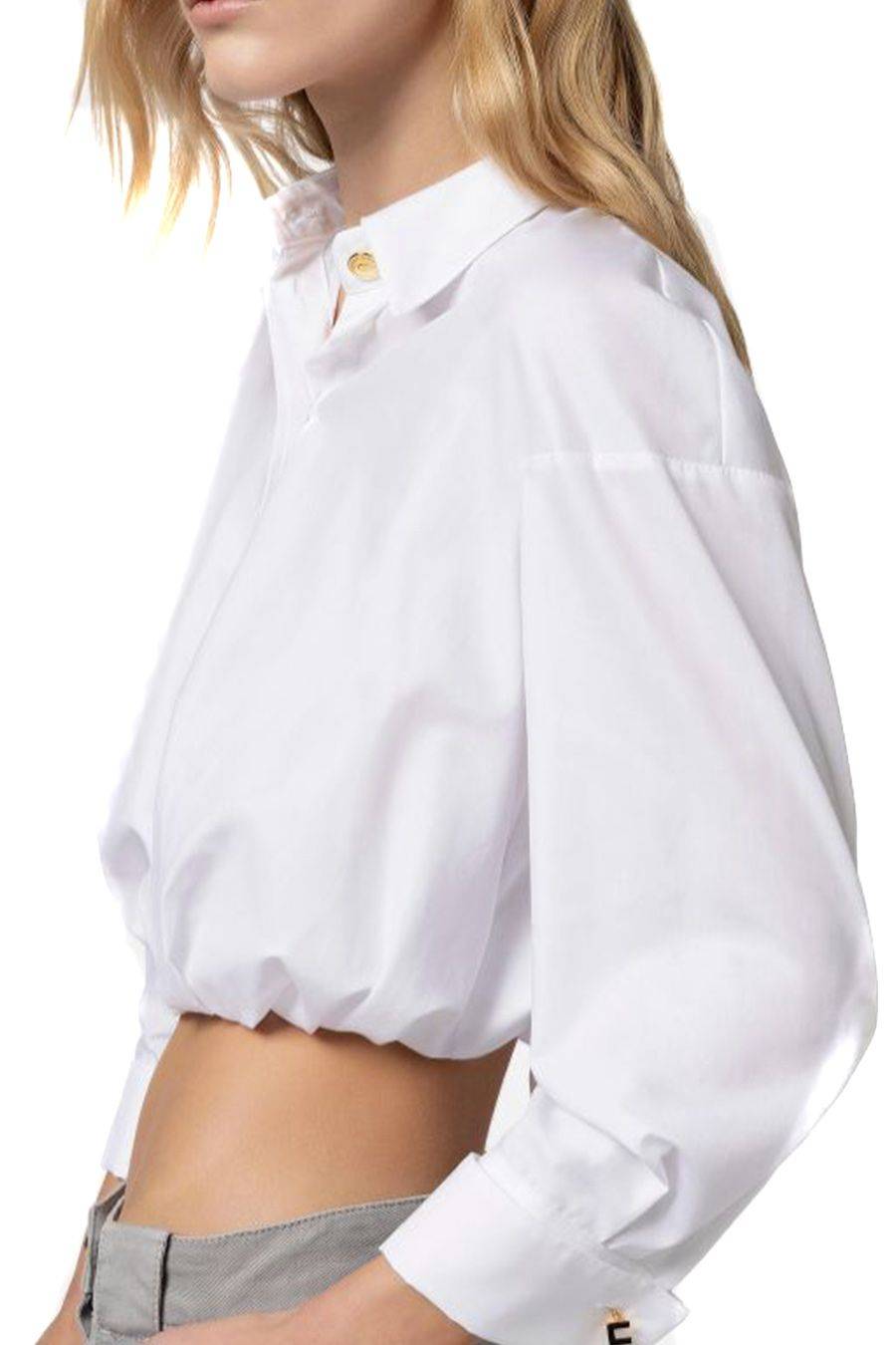 ELISABETTA FRANCHI  Camicia Bianca In Cotone Di Elisabetta Franchi Per Donna