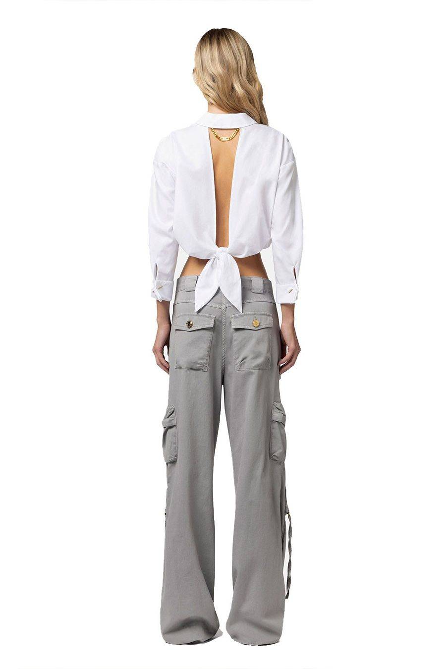 ELISABETTA FRANCHI  Camicia Bianca In Cotone Di Elisabetta Franchi Per Donna