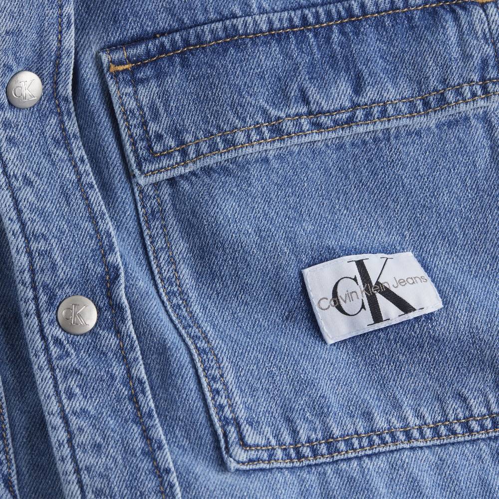 CALVIN KLEIN  Camicia Blu Di Cotone Calvin Klein Uomo