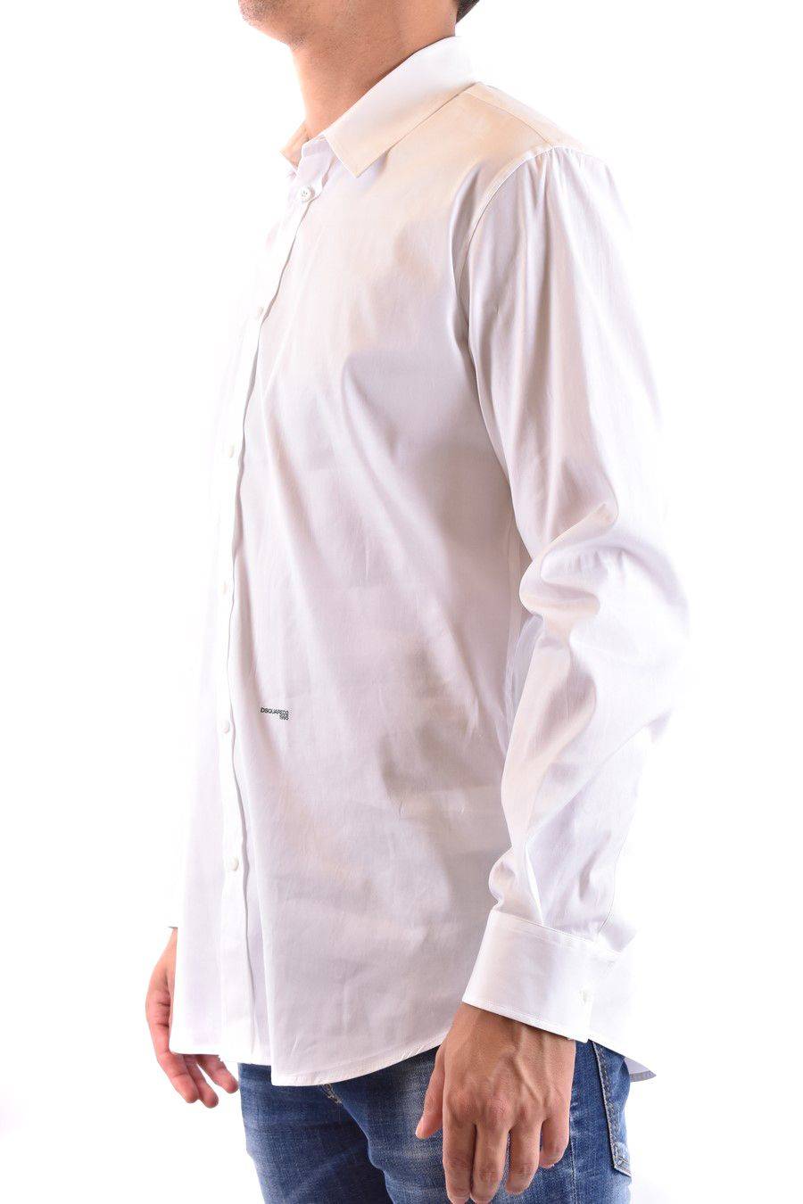 DSQUARED2  Camicia Classica Uomo DSQUARED2 Cotone Bianco