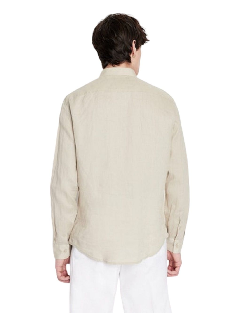 ARMANI EXCHANGE  Camicia Di Lino Beige Uomo Armani Exchange