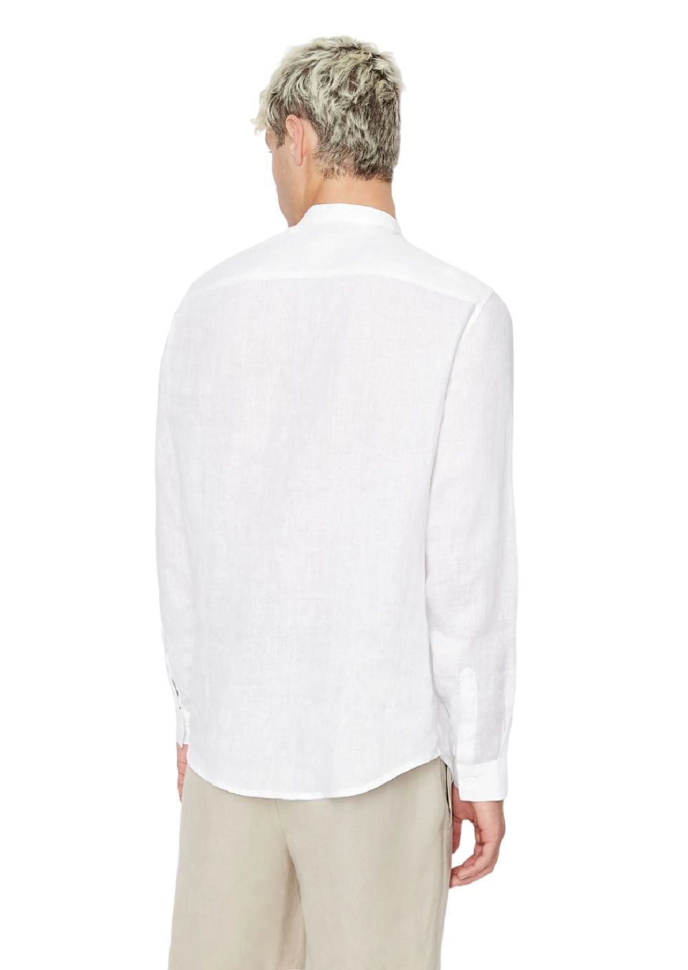 ARMANI EXCHANGE  Camicia Di Lino Bianca Uomo Armani Exchange