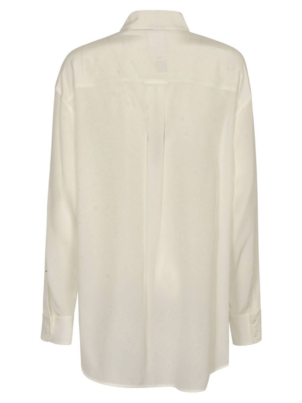 SPORTMAX  Camicia Di Seta Bianca SPORTMAX Da Donna Con Dettaglio Cristallo Sul Polso