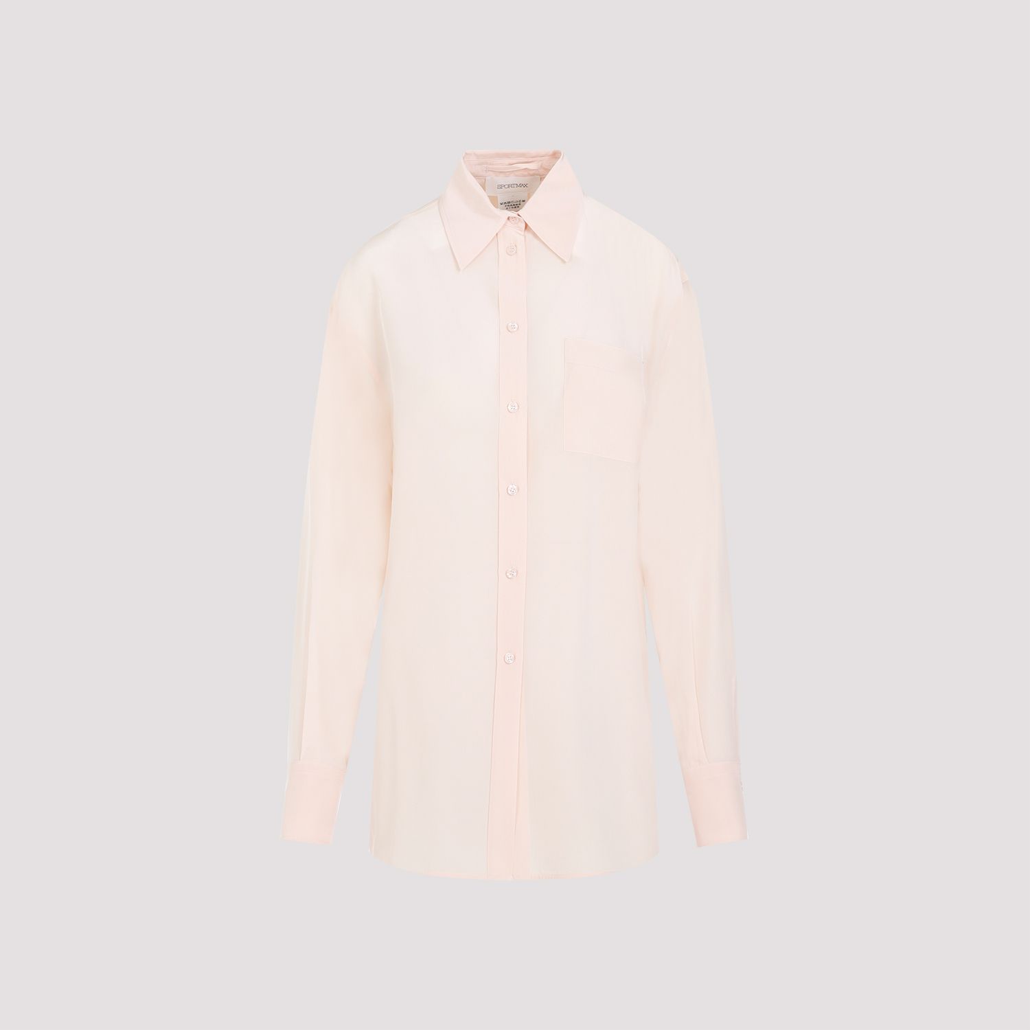 SPORTMAX  Camicia In Crepe Di Seta Rosa Sportmax Rovigo Per Donna