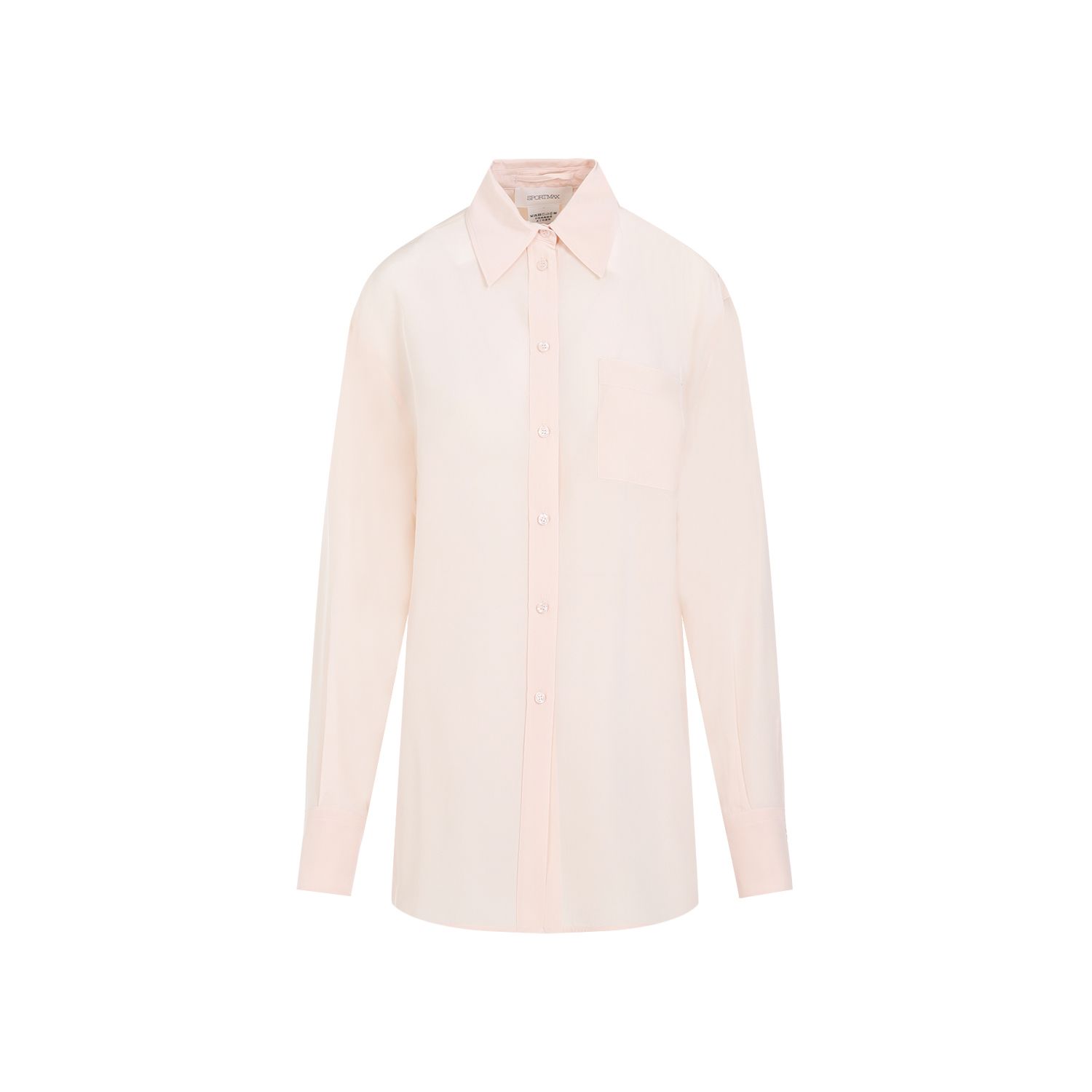 SPORTMAX  Camicia in Crepe di Seta Rosa Sportmax Rovigo per Donna