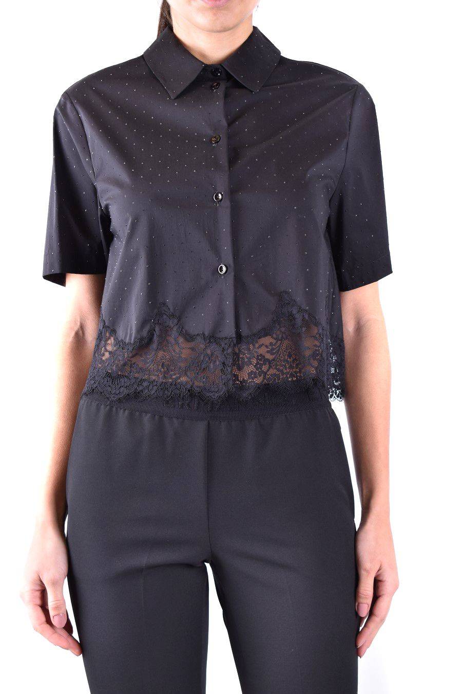 ERMANNO SCERVINO  Camicia Nera In Cotone Ermanno Scervino Da Donna