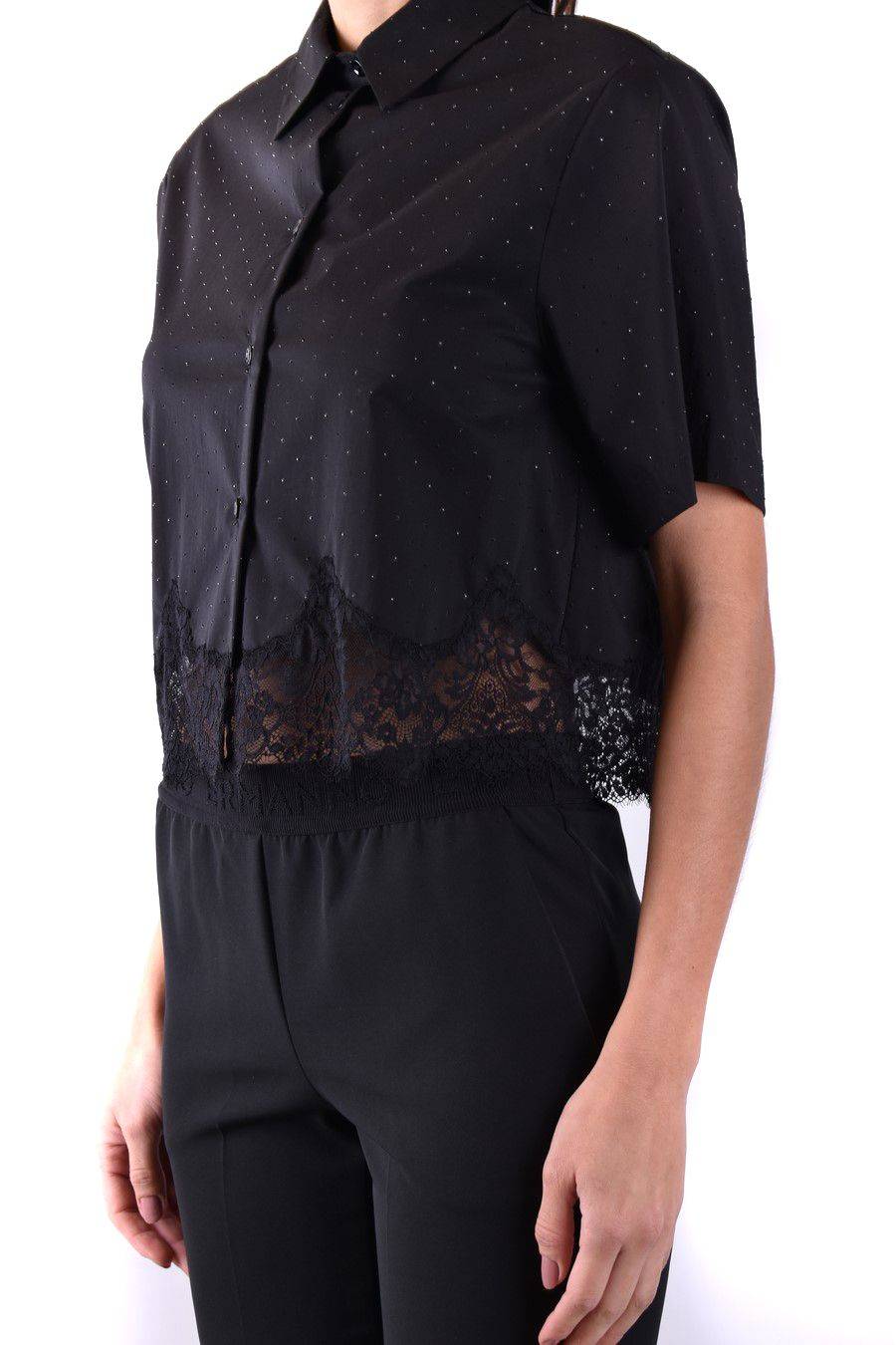 ERMANNO SCERVINO  Camicia Nera In Cotone Ermanno Scervino Da Donna