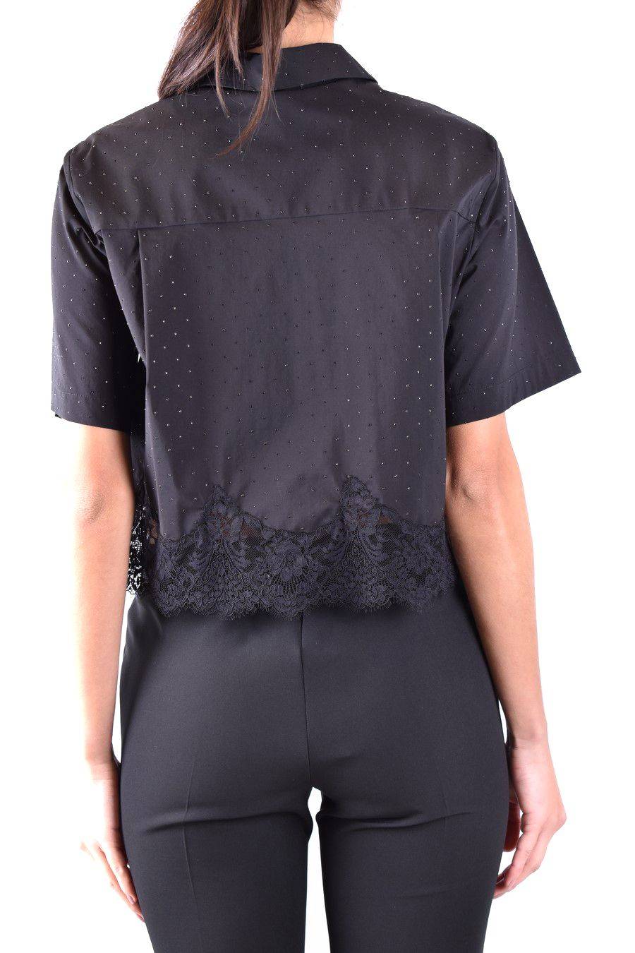 ERMANNO SCERVINO  Camicia Nera In Cotone Ermanno Scervino Da Donna