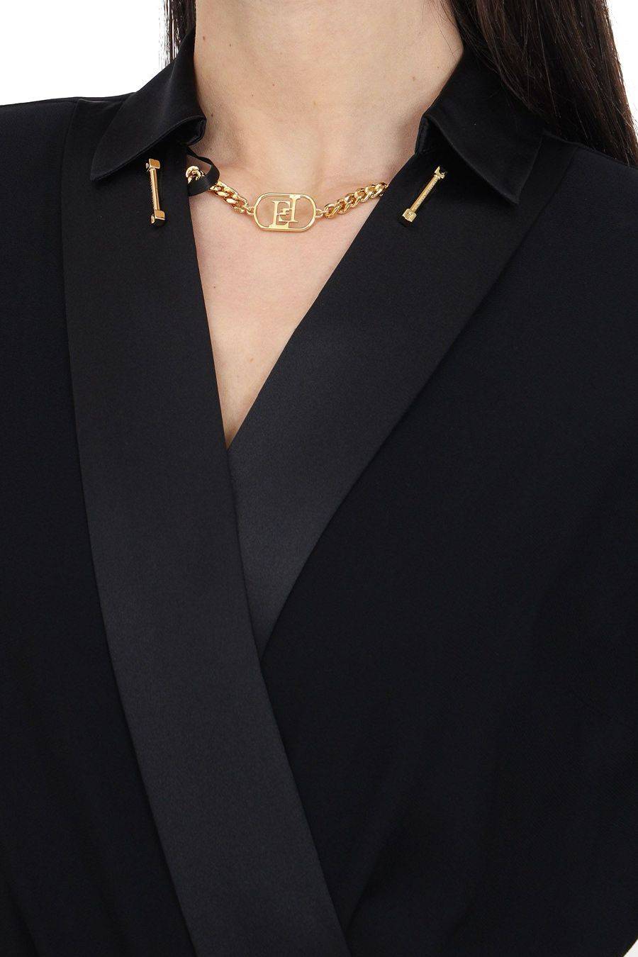 ELISABETTA FRANCHI  Camicia Nera In Viscosa Elisabetta Franchi Donna