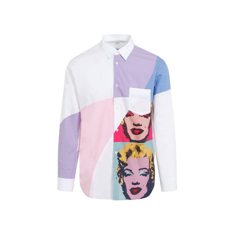 COMME DES GARÇONS SHIRT  Camicia Poplin Patchwork Andy Warhol da Uomo Comme des Garçons