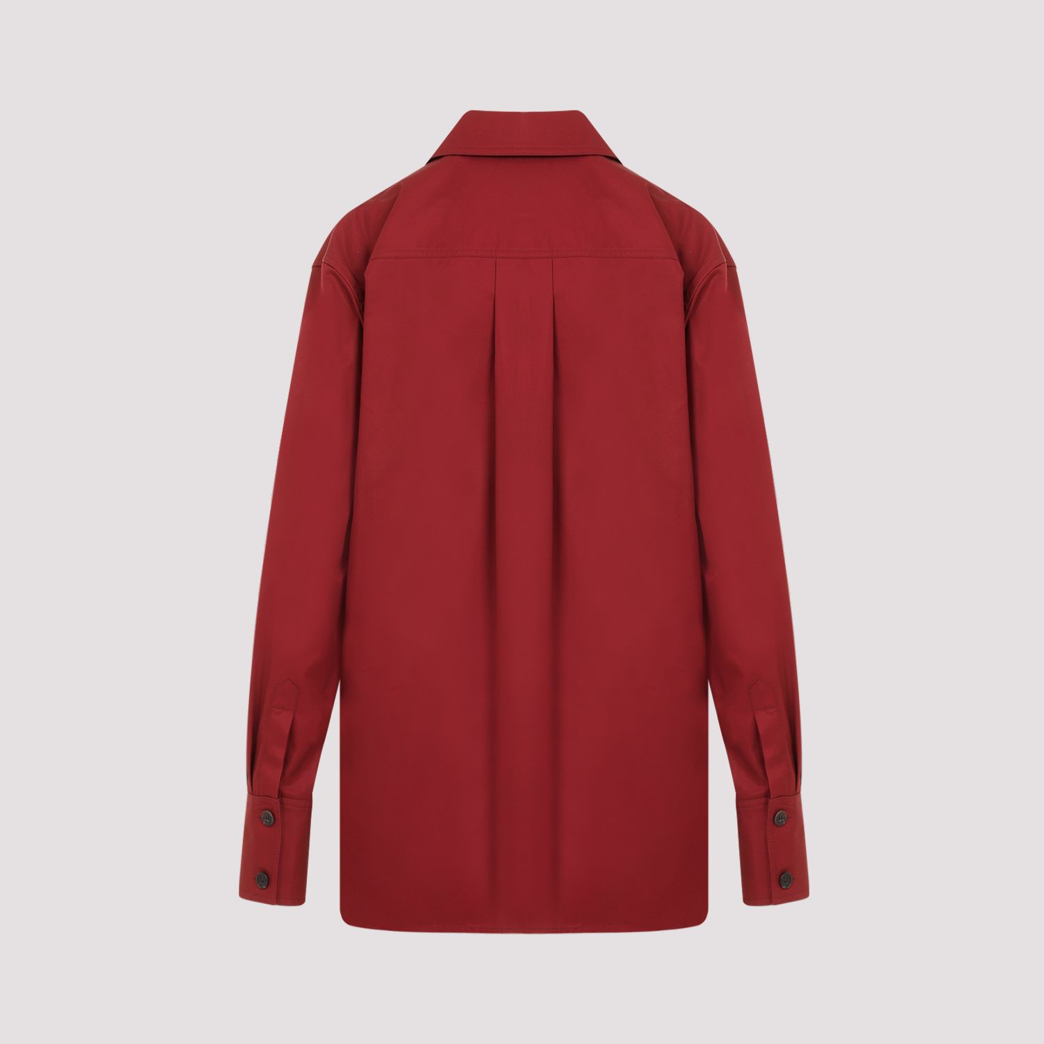 SAINT LAURENT  Camicia Rossa Di Cotone Saint Laurent Donna
