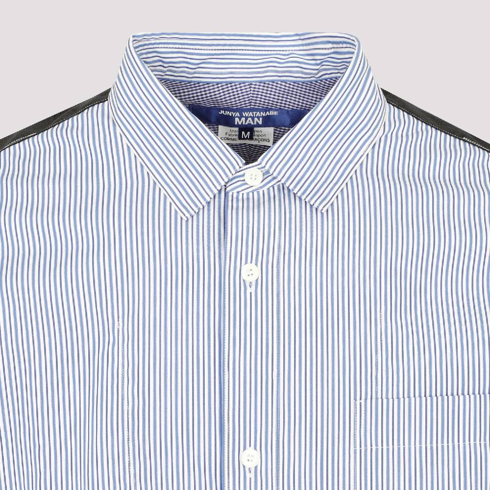 JUNYA WATANABE  Camicia Uomo Junya Watanabe Cotone Blu A Righe E Quadri