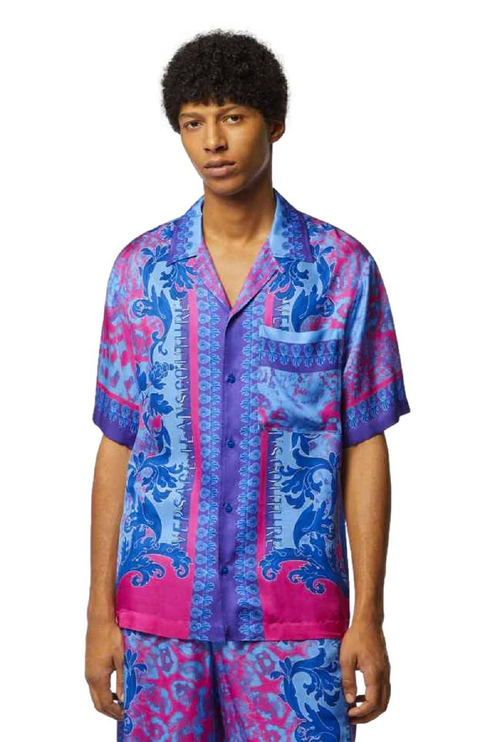 VERSACE JEANS COUTURE  Camicia Uomo Multicolore In Viscosa Versace Jeans Couture
