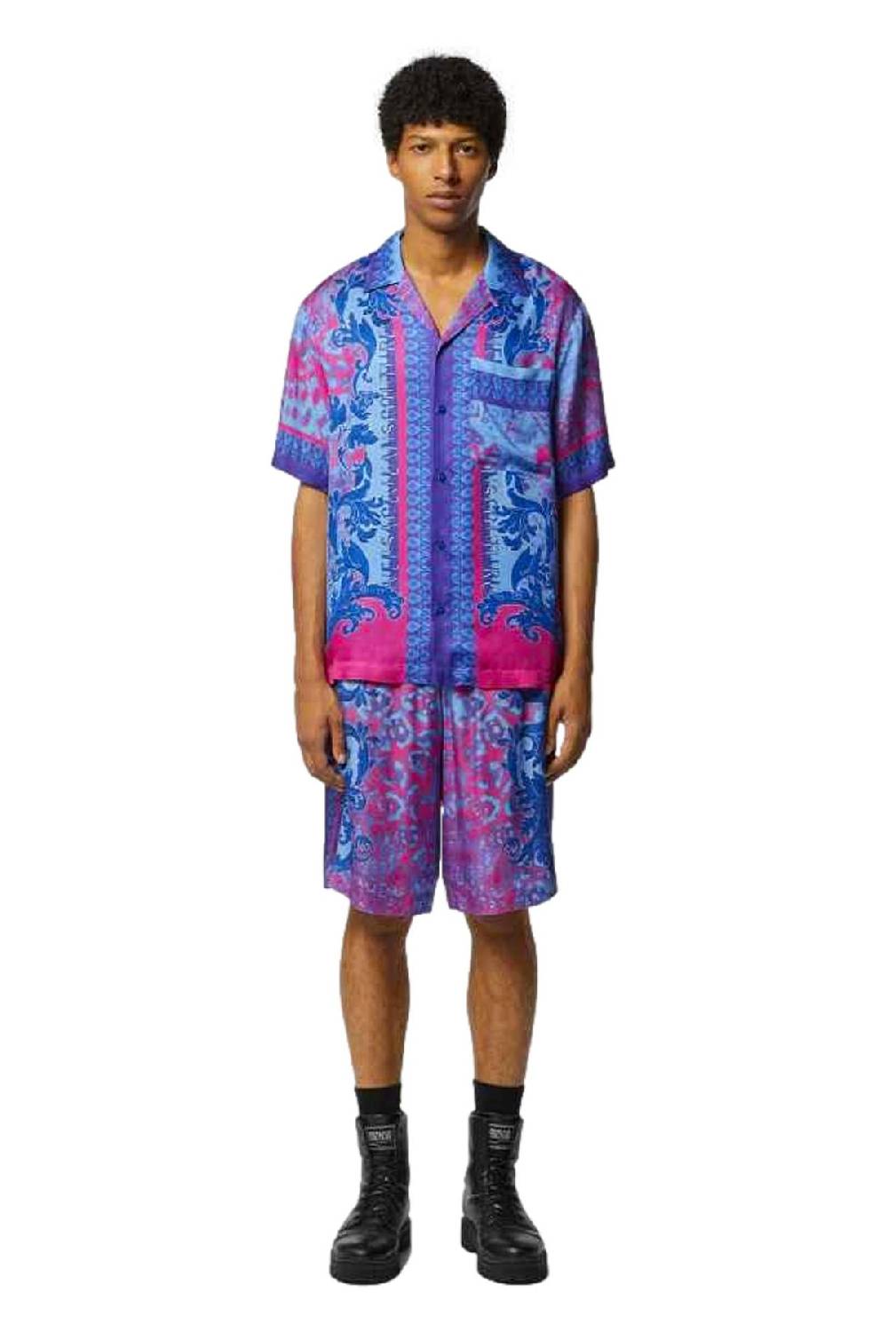 VERSACE JEANS COUTURE  Camicia Uomo Multicolore In Viscosa Versace Jeans Couture