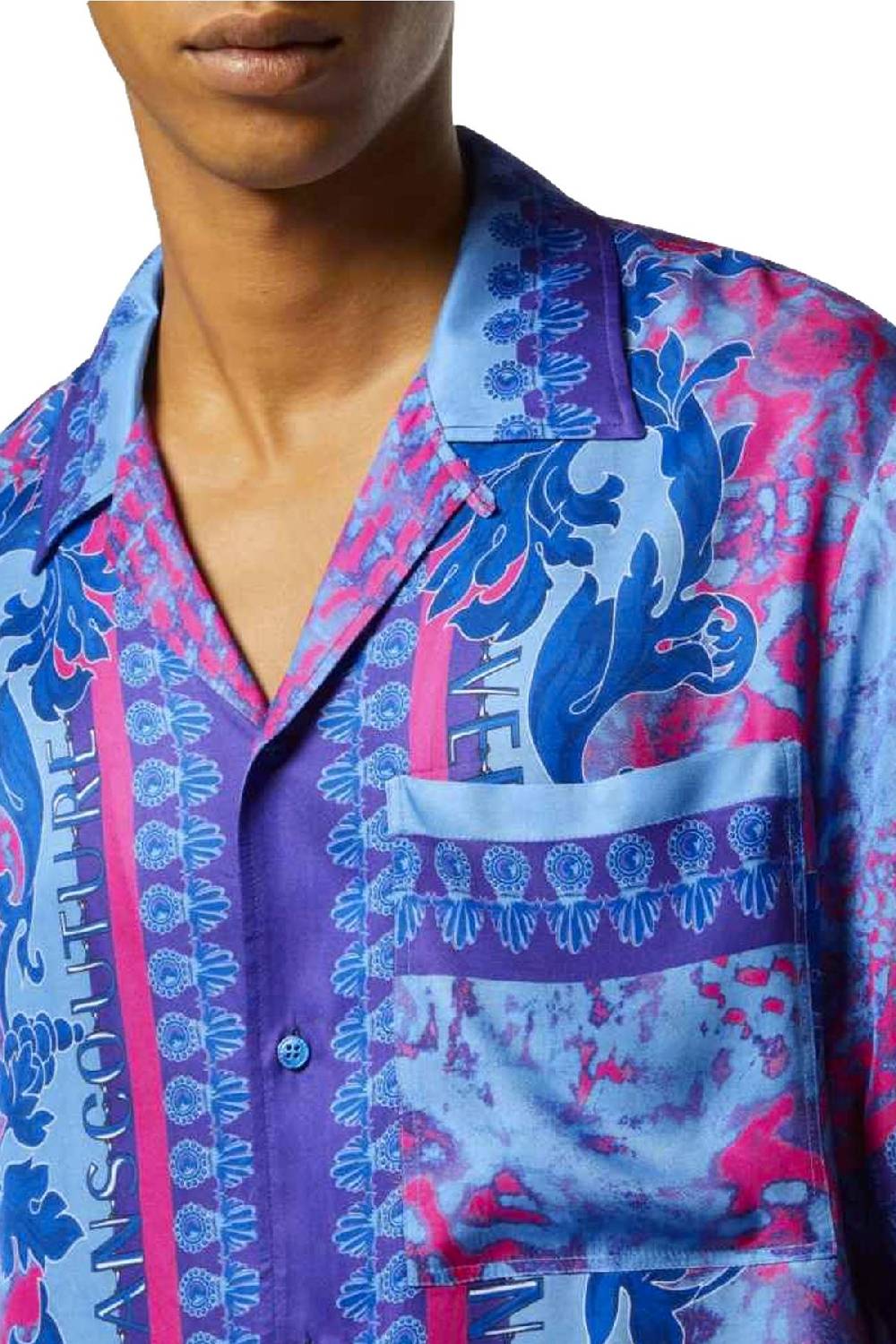 VERSACE JEANS COUTURE  Camicia Uomo Multicolore In Viscosa Versace Jeans Couture