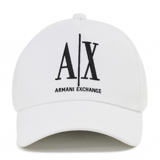 ARMANI EXCHANGE  Cappellino da Baseball Bianco in Cotone Armani Exchange Uomo