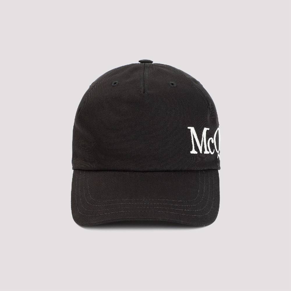 ALEXANDER MCQUEEN  Cappellino In Cotone Con Logo Ricamato Alexander McQueen - Nero