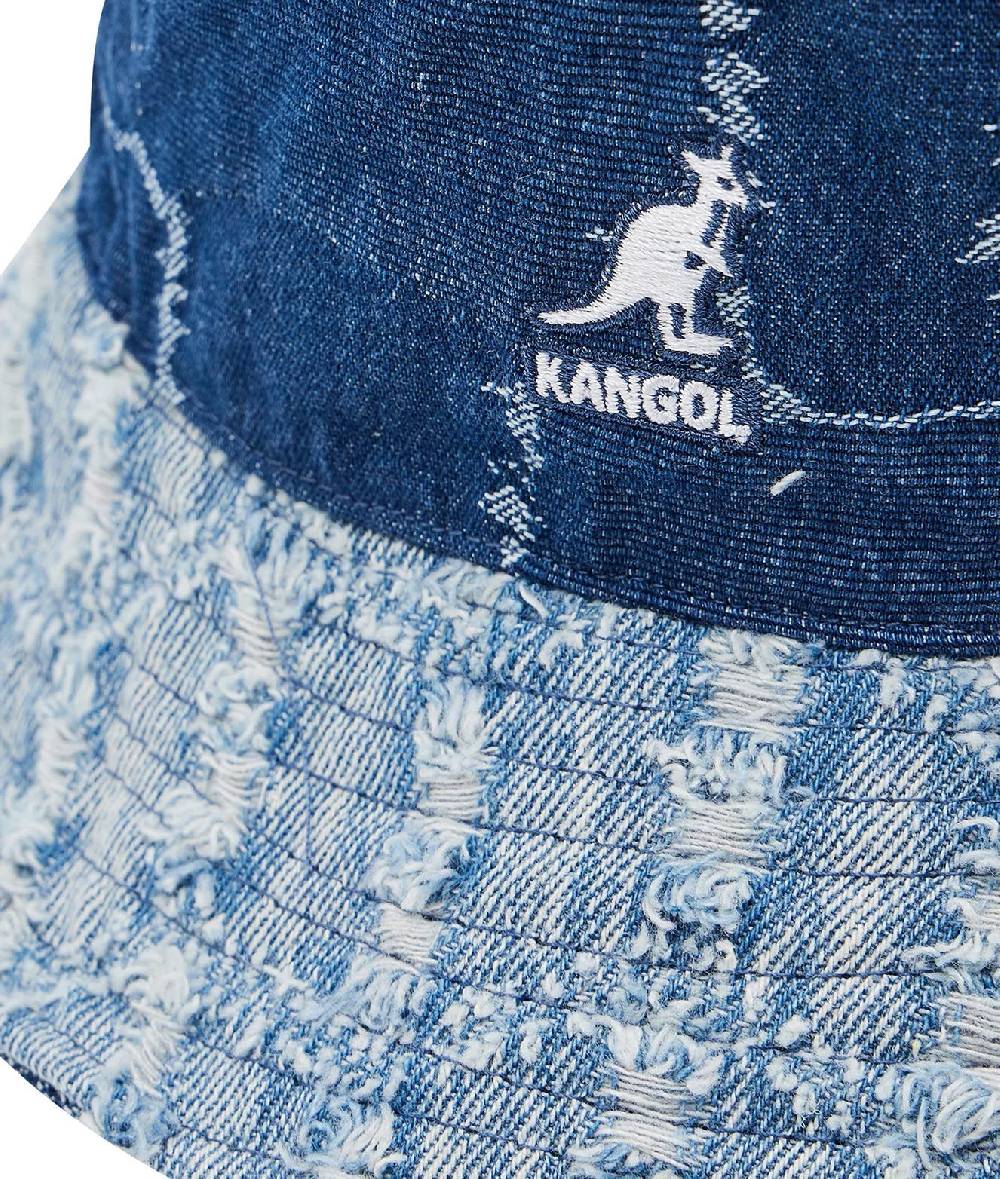 KANGOL  Cappello Secchiello In Denim Blu KANGOL Da Donna