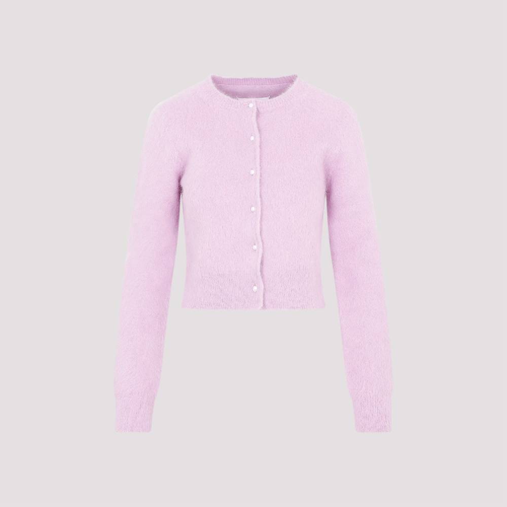 MAISON MARGIELA  Cardigan In Angora Rosa E Viola MAISON MARGIELA