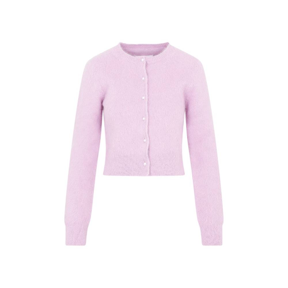 MAISON MARGIELA  Cardigan in Angora Rosa e Viola MAISON MARGIELA