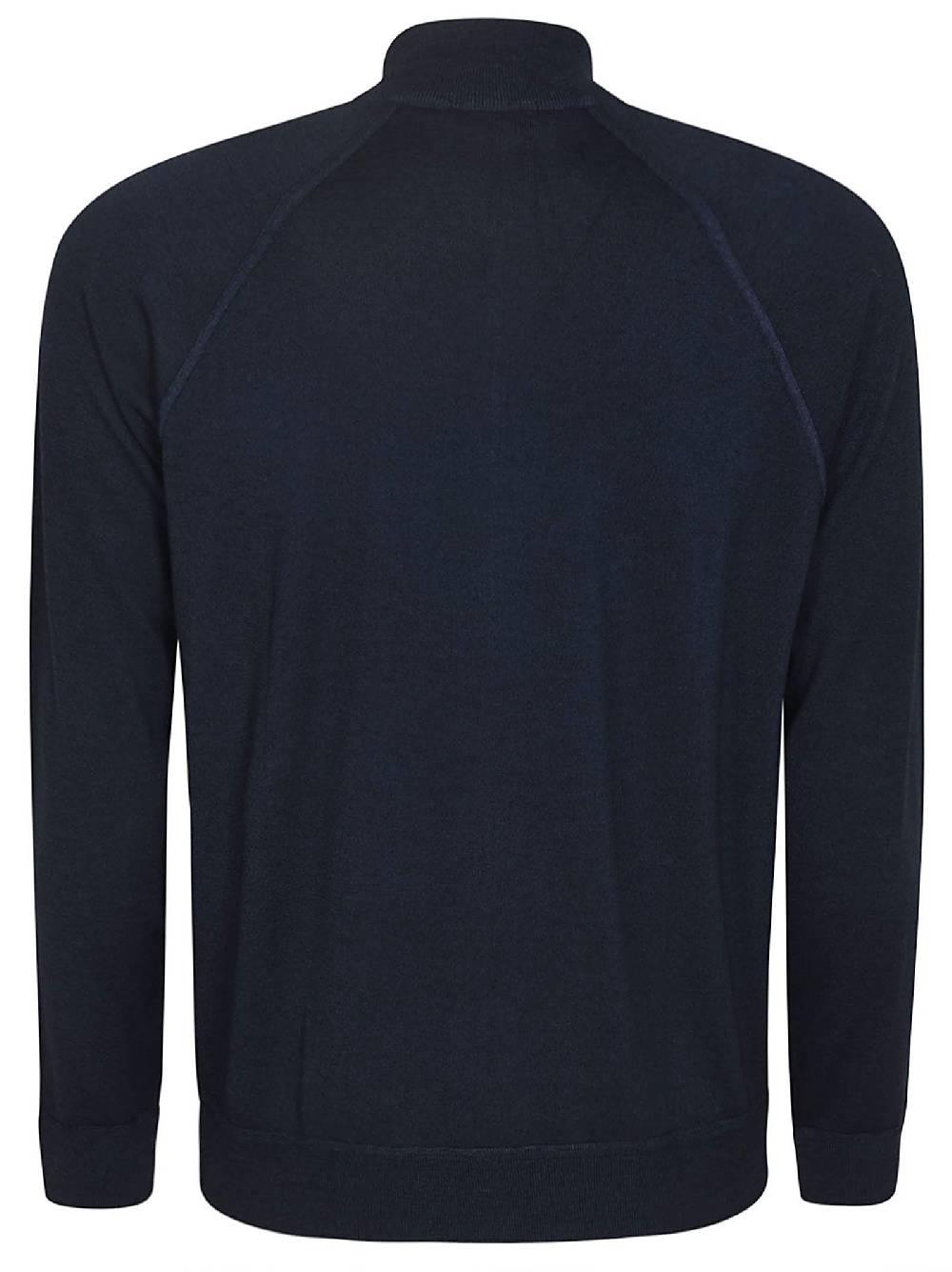 DRUMOHR  Cardigan In Lana Merino Blu Scuro Con Zip Da Uomo Drumohr