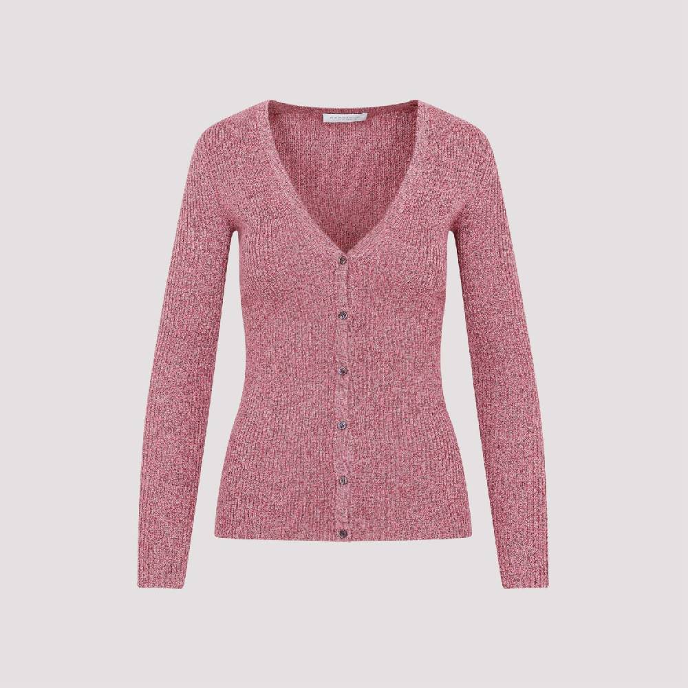 GABRIELA HEARST  Cardigan Misto Cachemire E Seta Rosa & Viola Di Gabriela Hearst