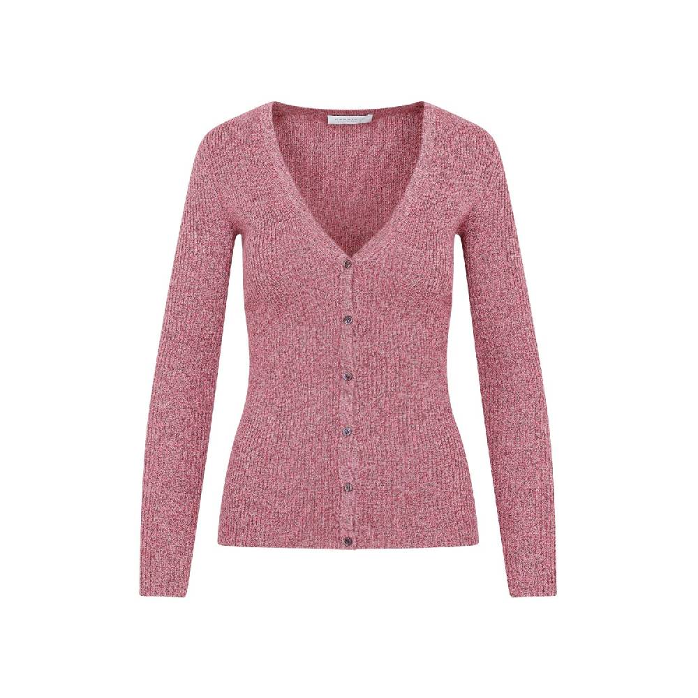 GABRIELA HEARST  Cardigan Misto Cachemire e Seta Rosa & Viola di Gabriela Hearst