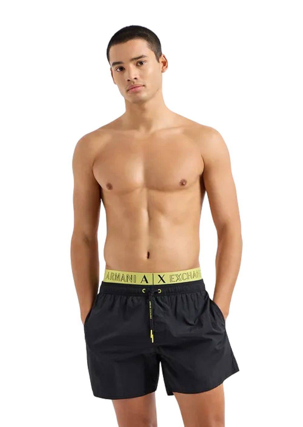 ARMANI EXCHANGE  Costume Da Bagno Nero Uomo Armani Exchange - 100% Poliammide