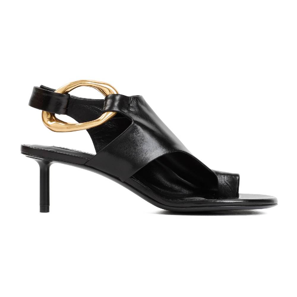 JIL SANDER  Décolleté Slingback in Pelle Nera Jil Sander con Tacco 5cm