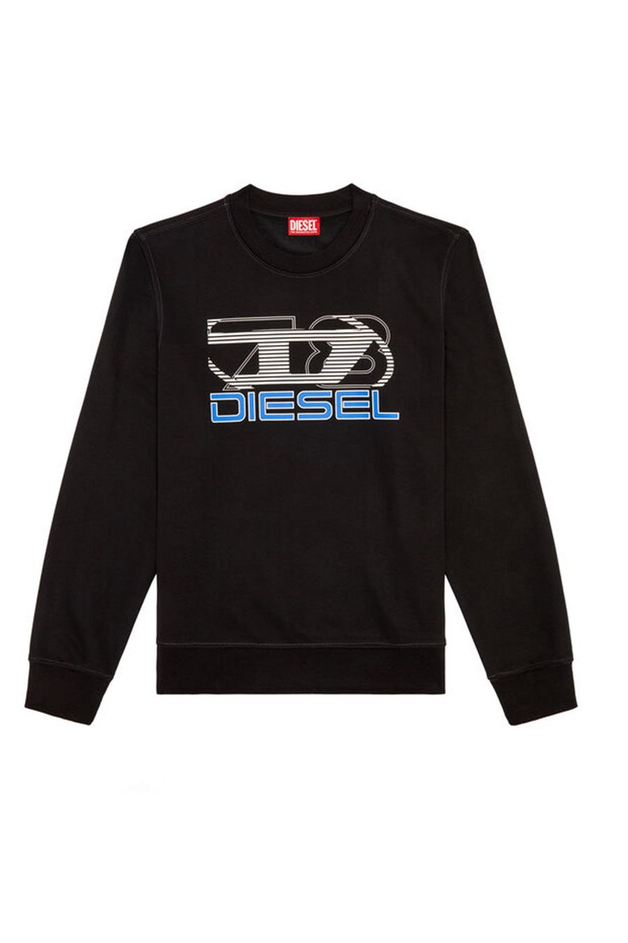 DIESEL  Felpa di Cotone Nera Uomo DIESEL A12508