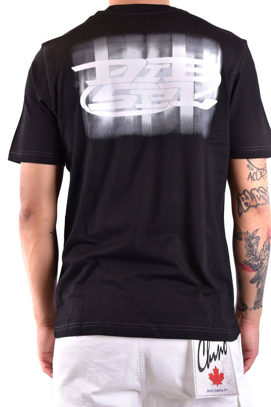 DIESEL  Maglietta Cotone Nero Uomo Diesel A12271