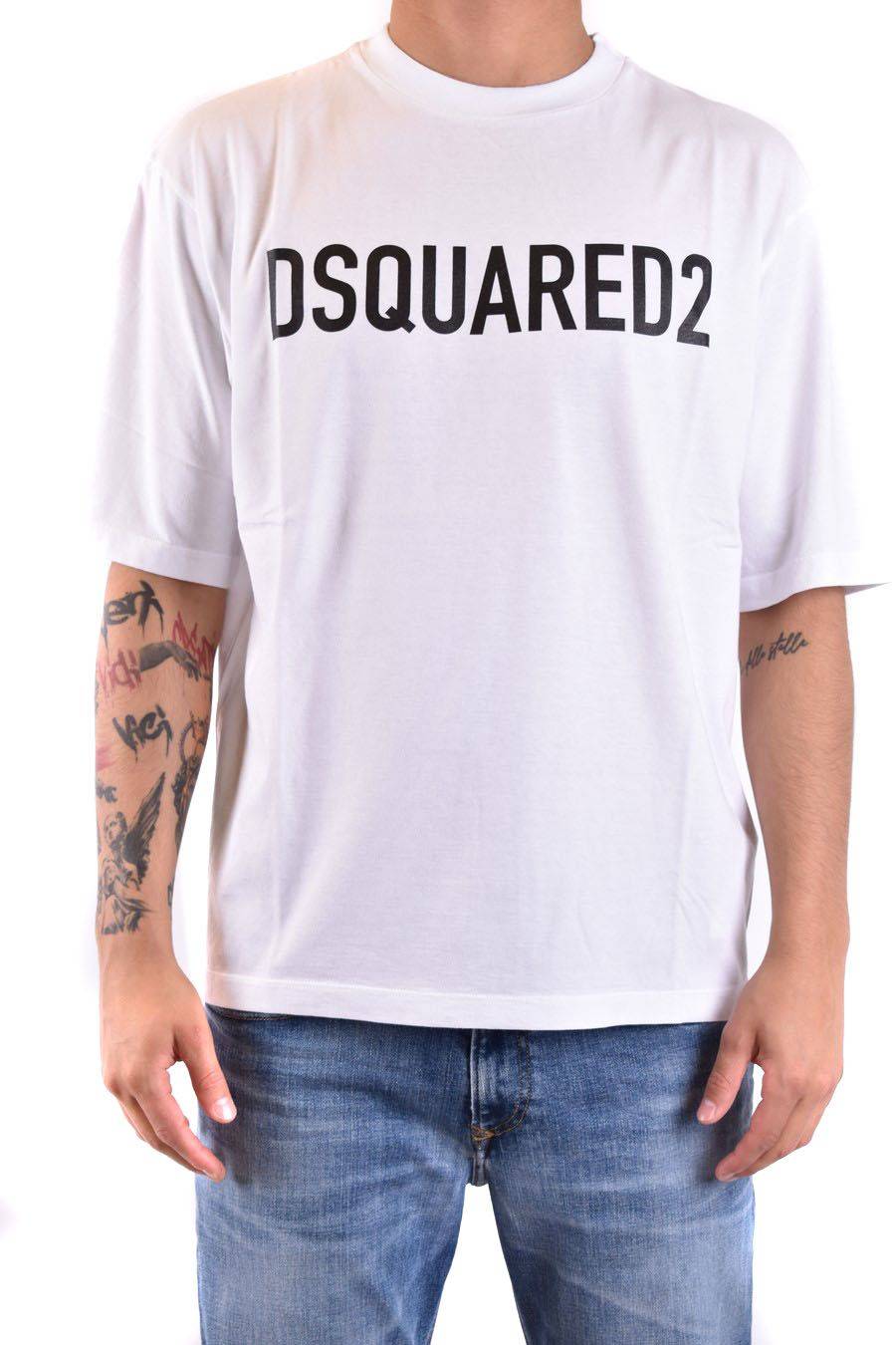 DSQUARED2  T-Shirt Uomo DSQUARED2 Cotone Bianco