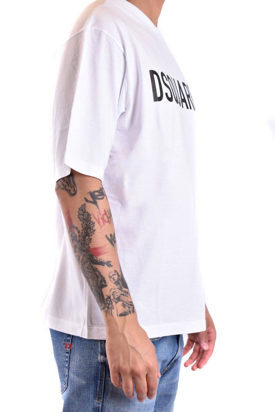 DSQUARED2  T-Shirt Uomo DSQUARED2 Cotone Bianco
