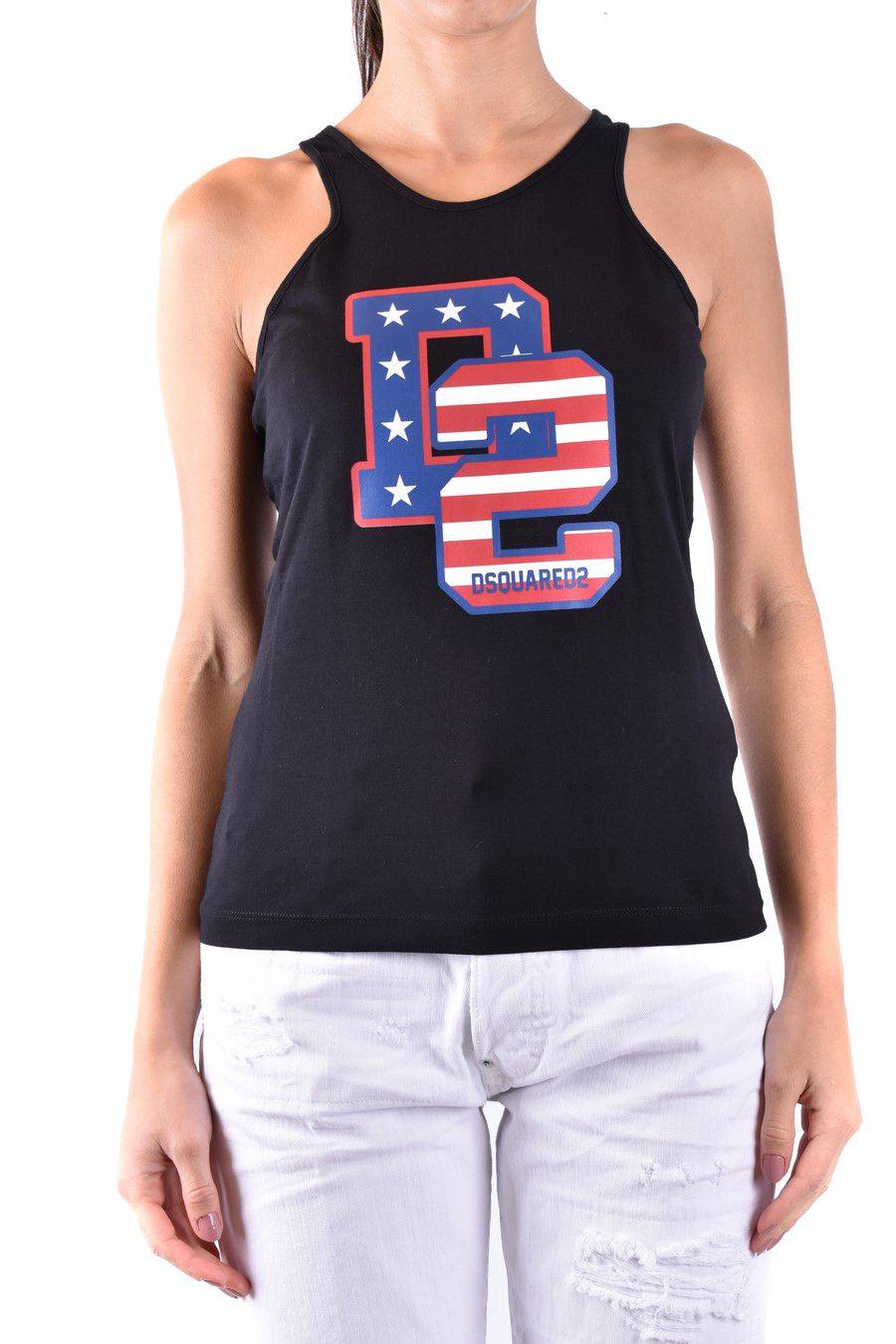 DSQUARED2  Top In Cotone Nero DSQUARED2 Da Donna