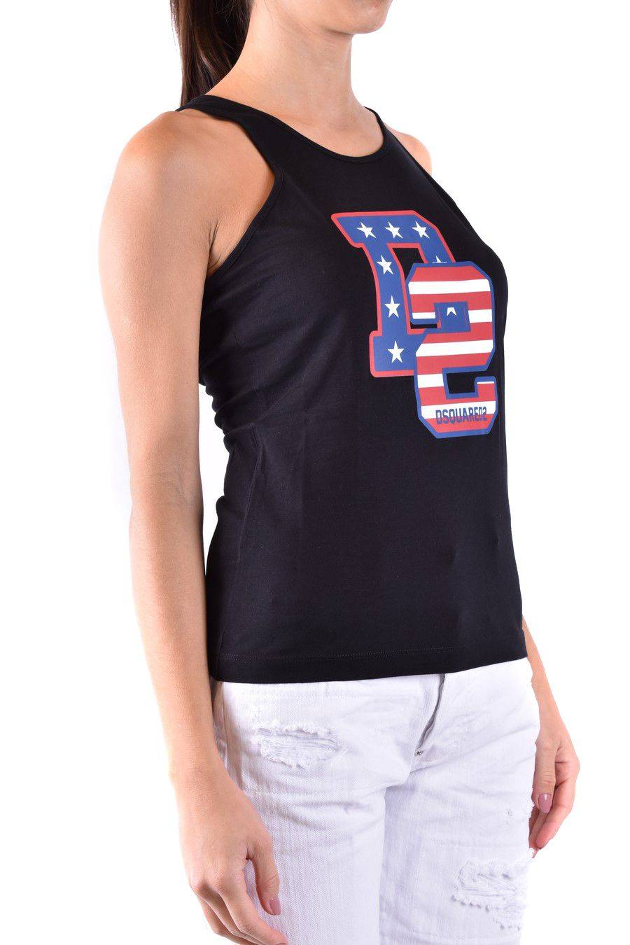 DSQUARED2  Top In Cotone Nero DSQUARED2 Da Donna