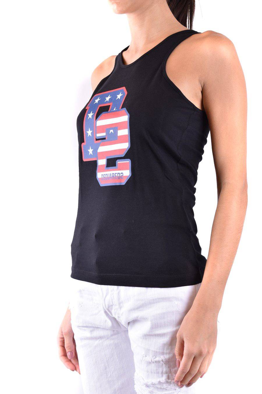 DSQUARED2  Top In Cotone Nero DSQUARED2 Da Donna