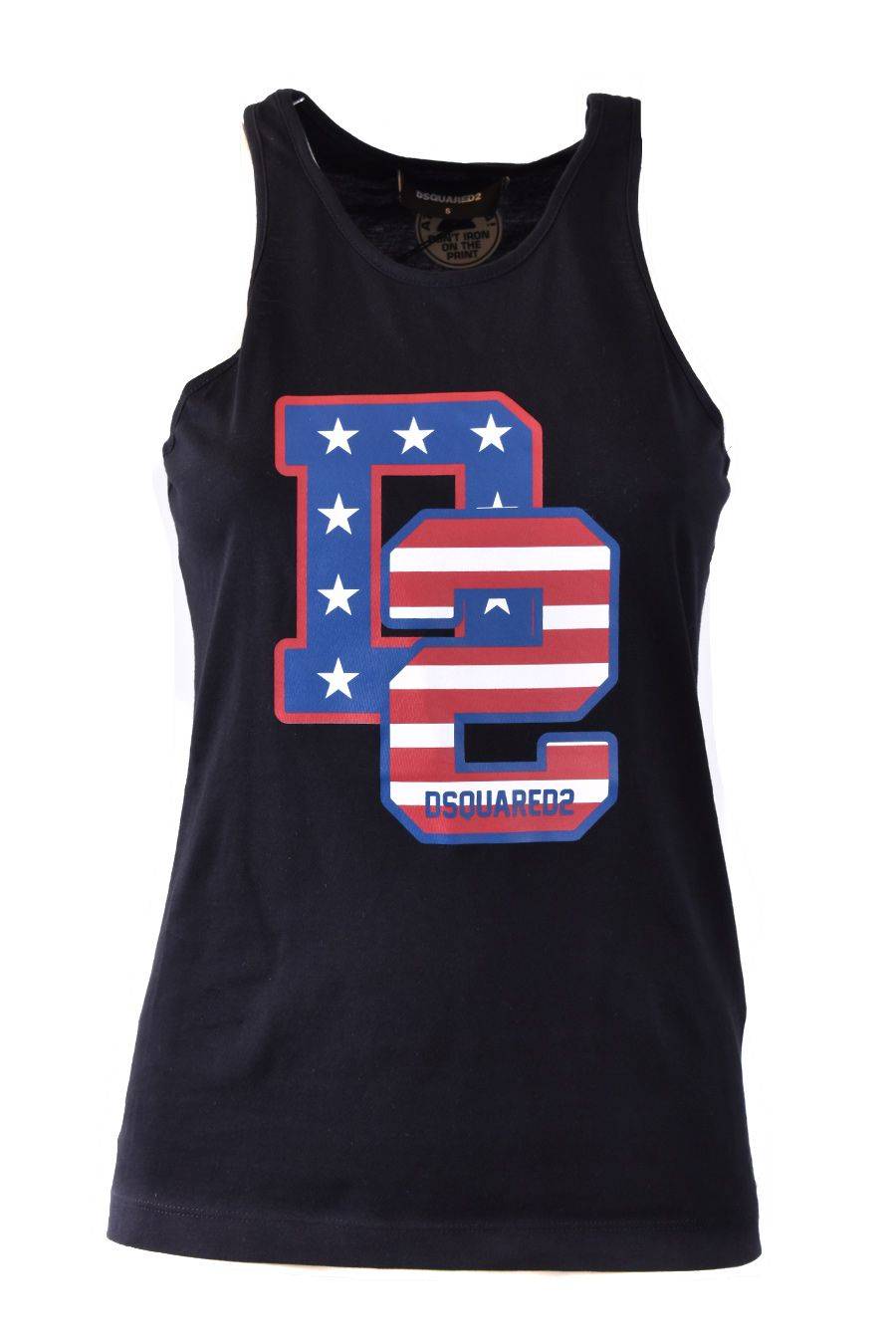 DSQUARED2  Top in Cotone Nero DSQUARED2 da Donna