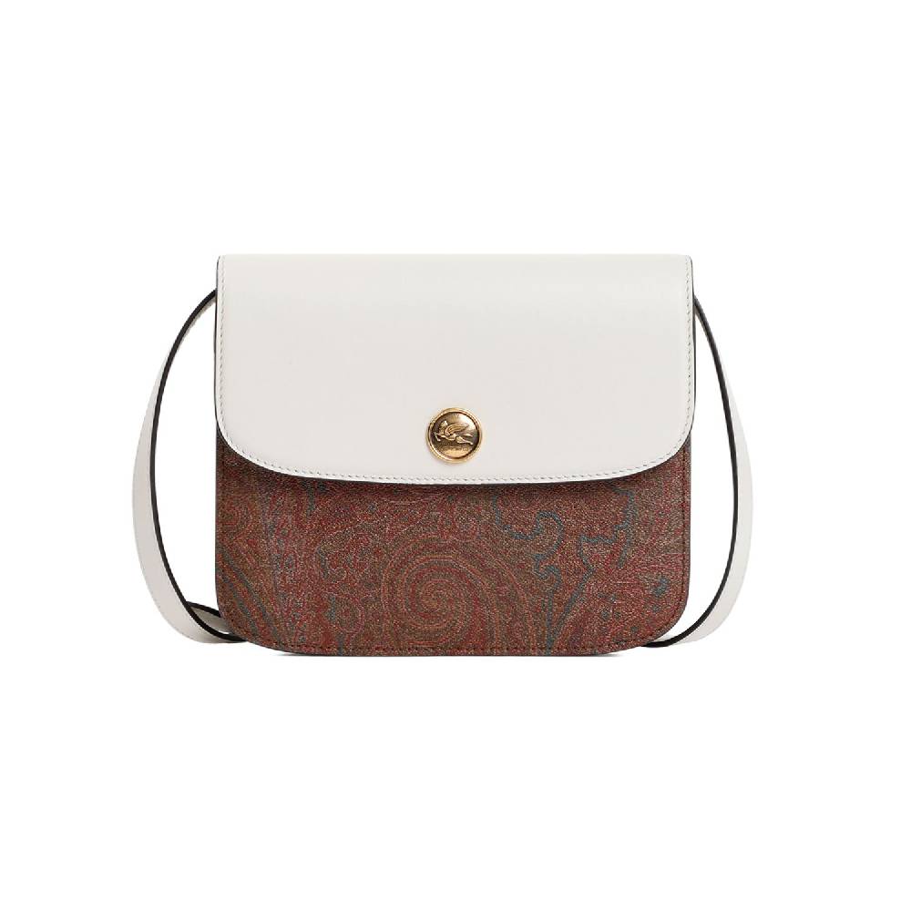 ETRO  Borsa Tracolla ETRO Paisley in Pelle Bianca