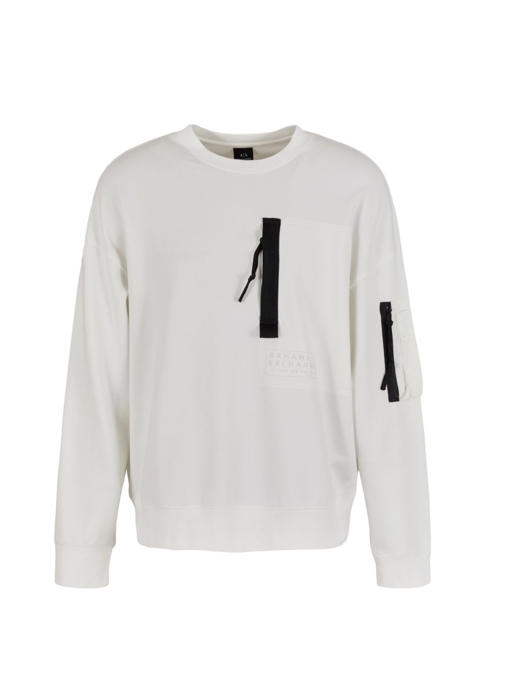 ARMANI EXCHANGE  Felpa Bianca in Cotone Misto Uomo Armani Exchange