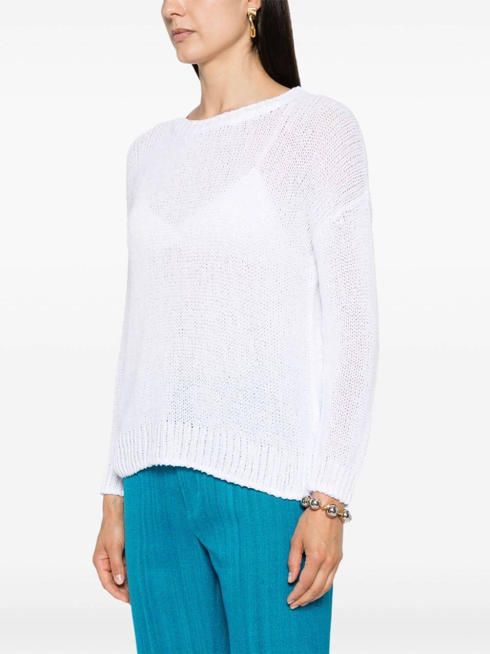 BRUNO MANETTI  Felpa Bianca Misto Cotone Bruno Manetti Per Donne