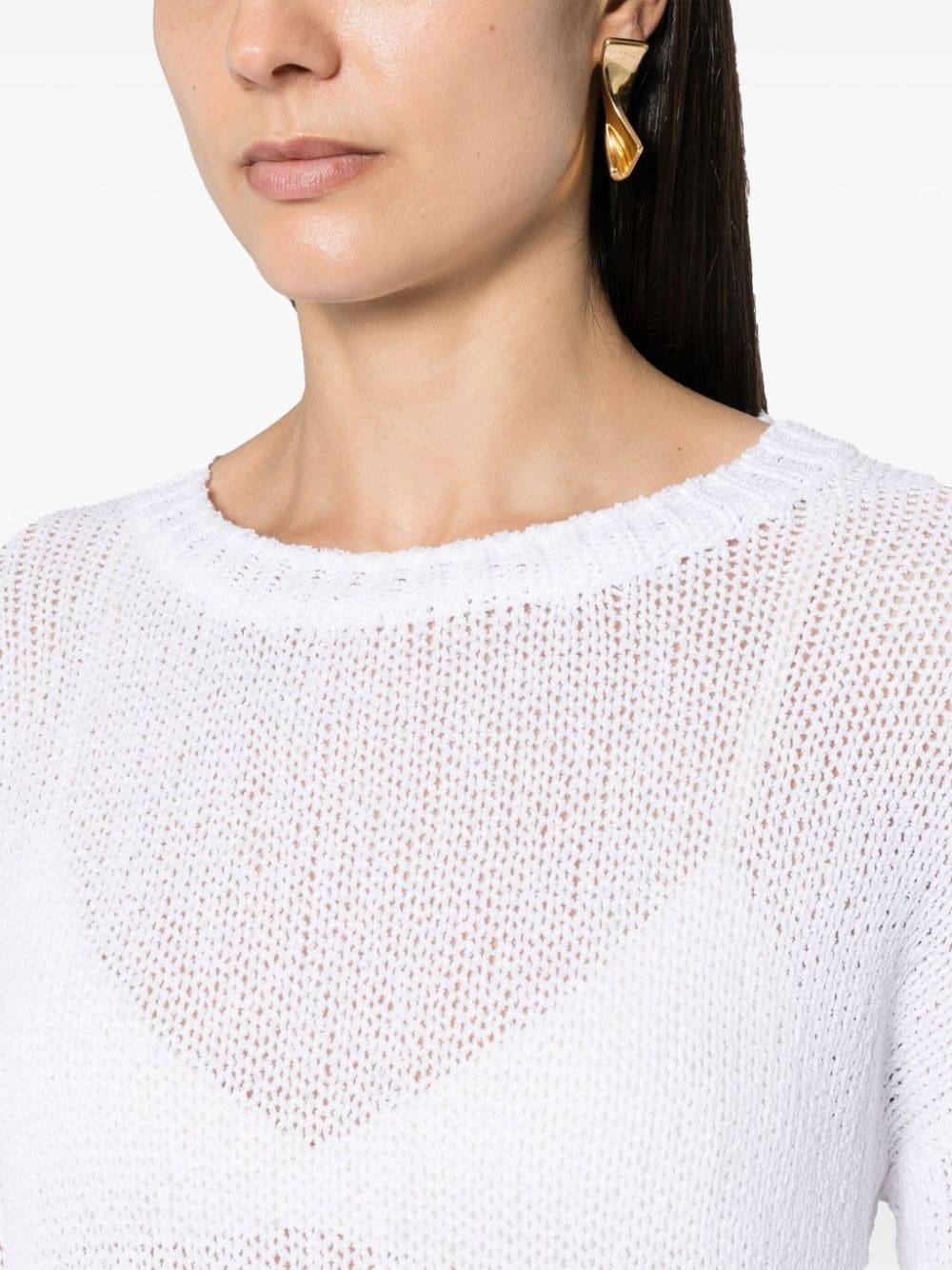 BRUNO MANETTI  Felpa Bianca Misto Cotone Bruno Manetti Per Donne