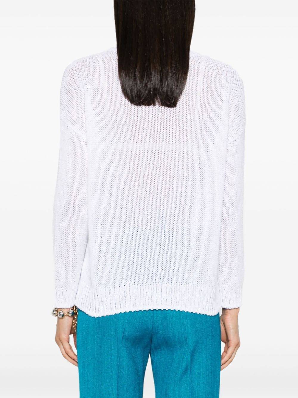 BRUNO MANETTI  Felpa Bianca Misto Cotone Bruno Manetti Per Donne